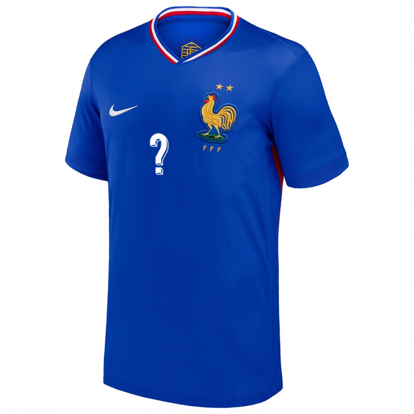 Criança Camisola França Seu Nome #0 Azul Principal 24-26 Camisa