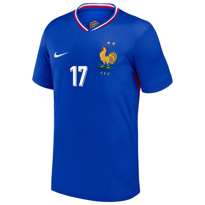 Criança Camisola França Abdoullah Ba #17 Azul Principal 24-26 Camisa