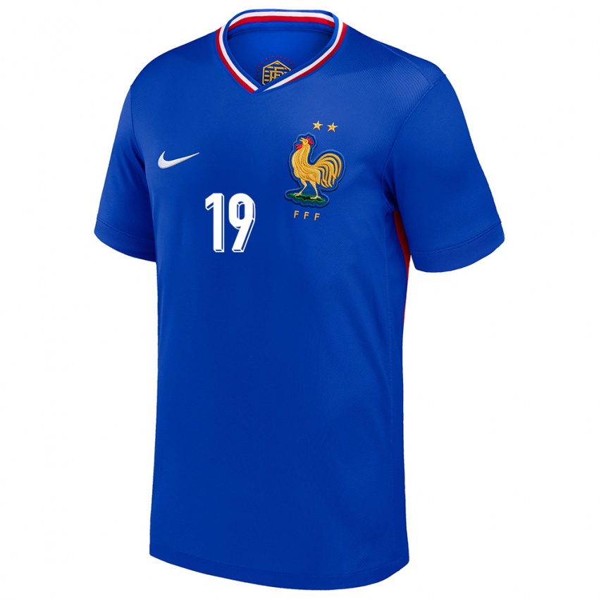 Criança Camisola França Khephren Thuram #19 Azul Principal 24-26 Camisa