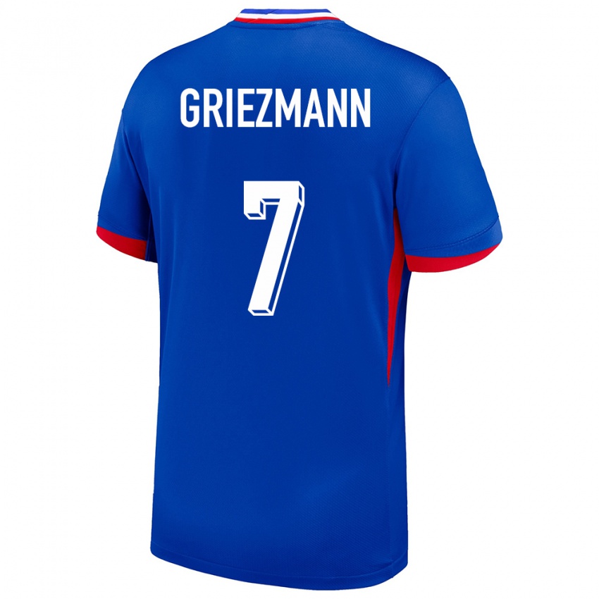 Criança Camisola França Antoine Griezmann #7 Azul Principal 24-26 Camisa