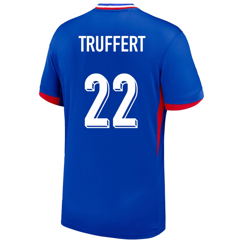 Criança Camisola França Adrien Truffert #22 Azul Principal 24-26 Camisa