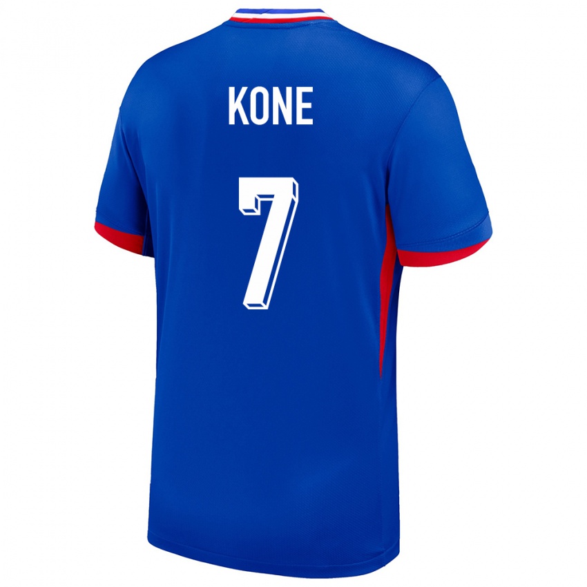 Criança Camisola França Kouadio Kone #7 Azul Principal 24-26 Camisa