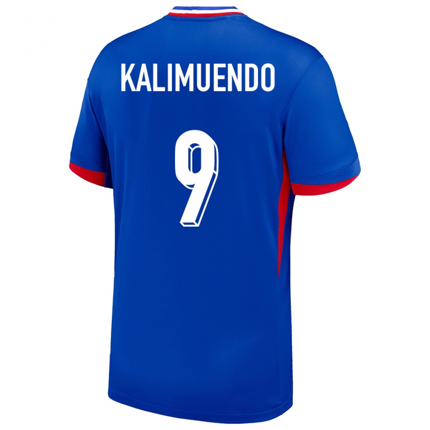 Criança Camisola França Arnaud Kalimuendo #9 Azul Principal 24-26 Camisa