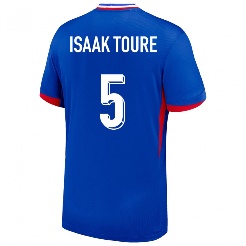 Criança Camisola França Souleymane Isaak Toure #5 Azul Principal 24-26 Camisa