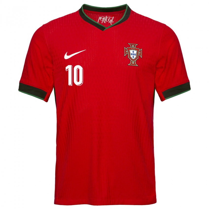 Criança Camisola Portugal Bernardo Silva #10 Vermelho Principal 24-26 Camisa