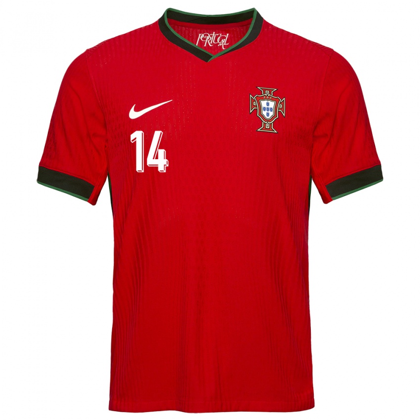 Criança Camisola Portugal Rodrigo Conceicao #14 Vermelho Principal 24-26 Camisa