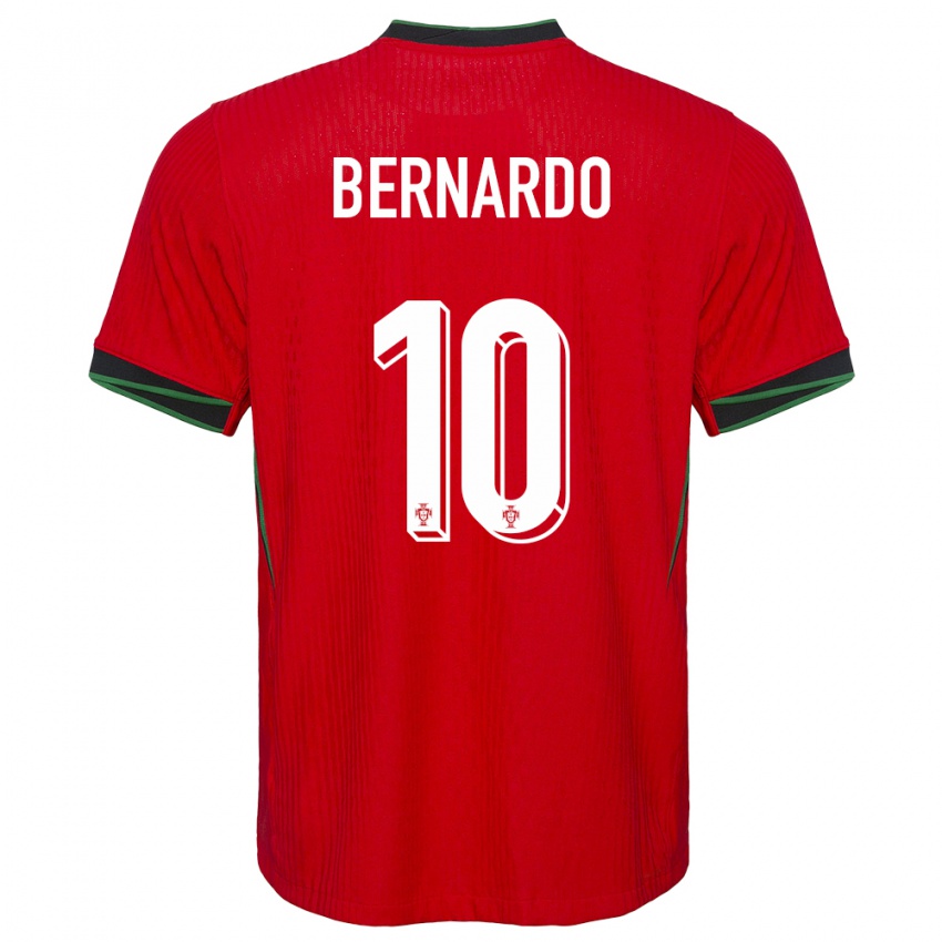 Criança Camisola Portugal Bernardo Silva #10 Vermelho Principal 24-26 Camisa