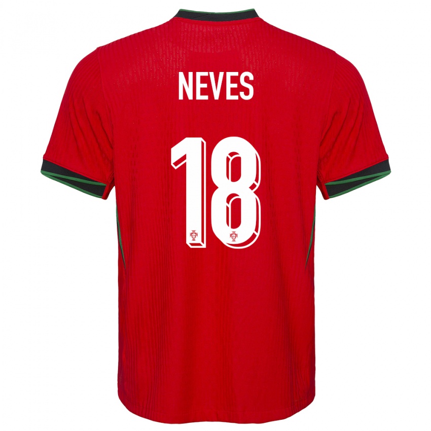 Criança Camisola Portugal Ruben Neves #18 Vermelho Principal 24-26 Camisa