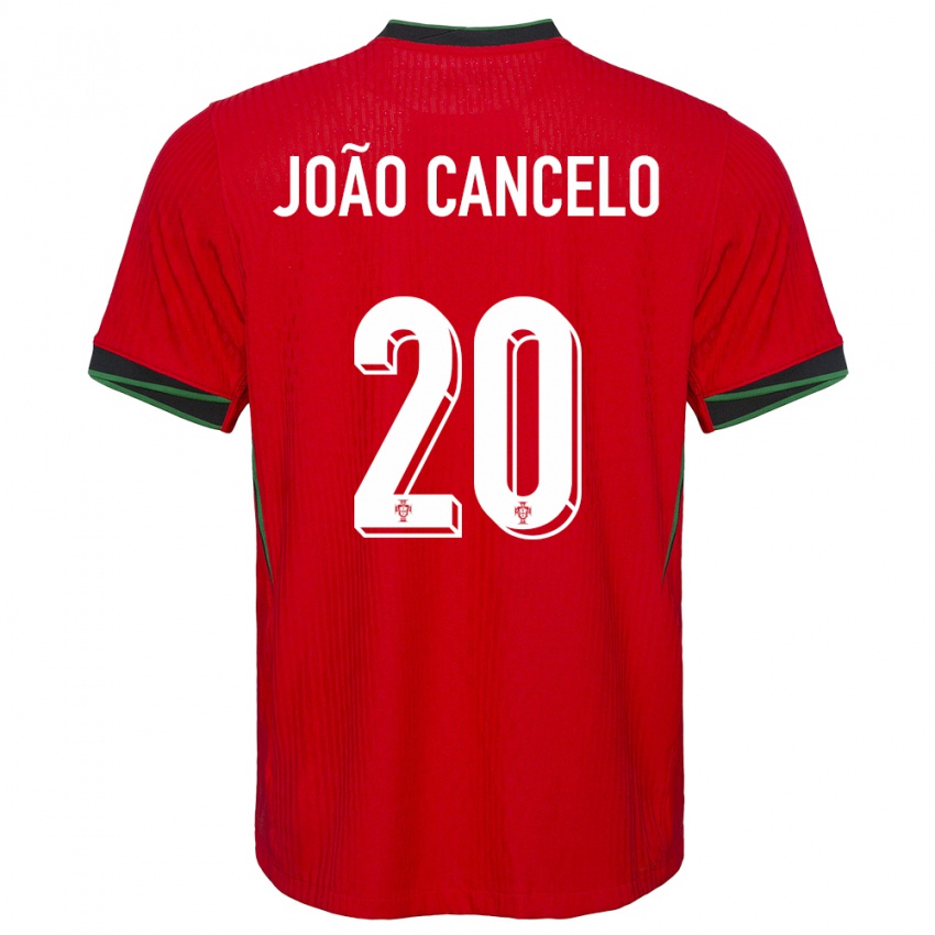 Criança Camisola Portugal Joao Cancelo #20 Vermelho Principal 24-26 Camisa