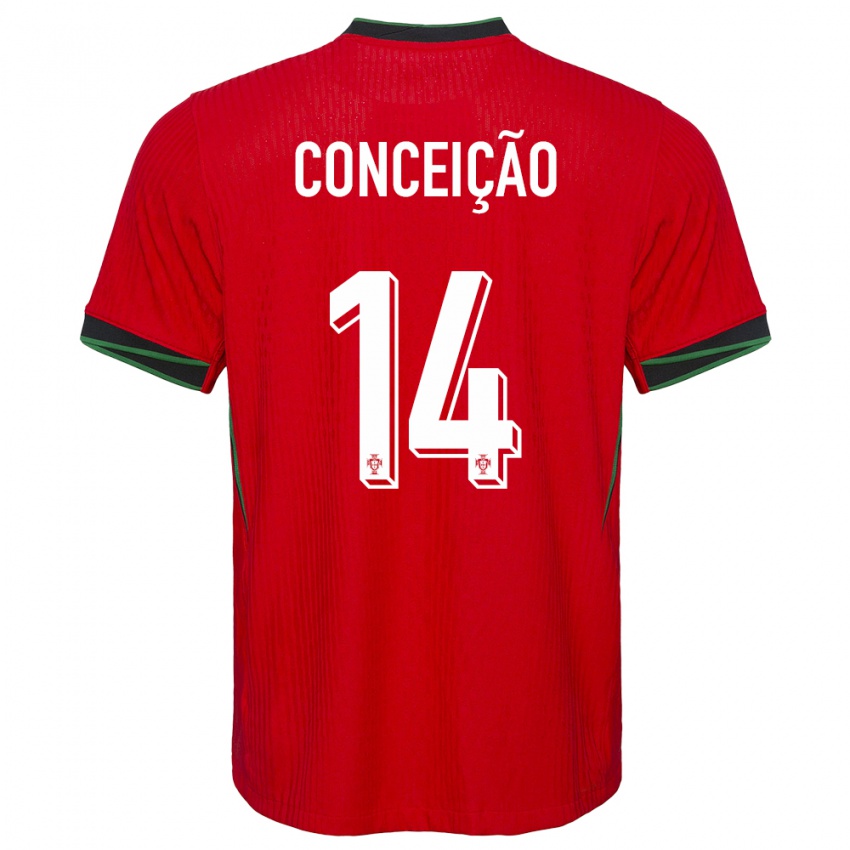 Criança Camisola Portugal Rodrigo Conceicao #14 Vermelho Principal 24-26 Camisa