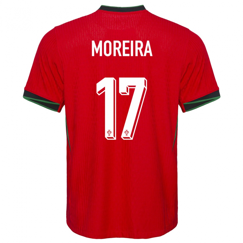 Criança Camisola Portugal Afonso Moreira #17 Vermelho Principal 24-26 Camisa