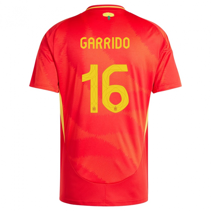 Criança Camisola Espanha Aleix Garrido #16 Vermelho Principal 24-26 Camisa