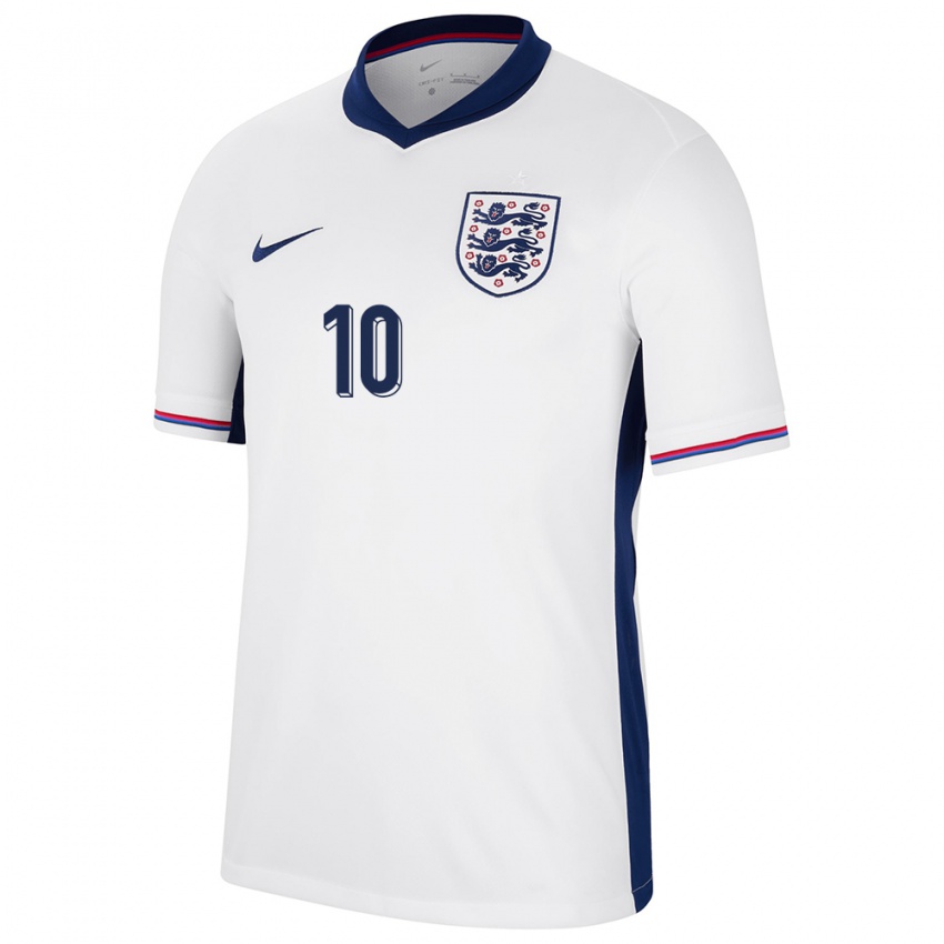 Criança Camisola Inglaterra Jude Bellingham #10 Branco Principal 24-26 Camisa