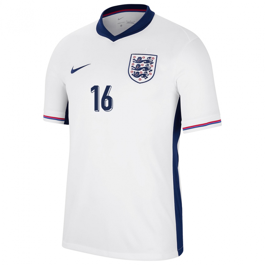 Criança Camisola Inglaterra Jill Scott #16 Branco Principal 24-26 Camisa