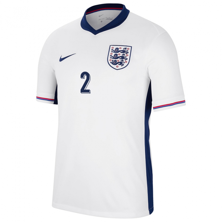 Criança Camisola Inglaterra Max Aarons #2 Branco Principal 24-26 Camisa