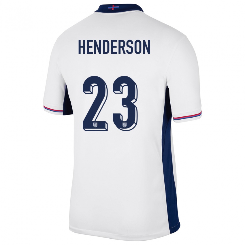 Criança Camisola Inglaterra Dean Henderson #23 Branco Principal 24-26 Camisa