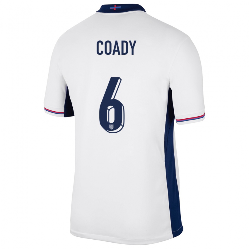 Criança Camisola Inglaterra Conor Coady #6 Branco Principal 24-26 Camisa