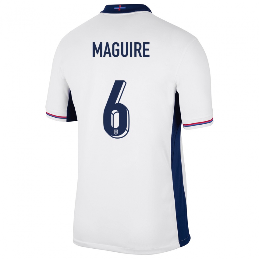 Criança Camisola Inglaterra Harry Maguire #6 Branco Principal 24-26 Camisa