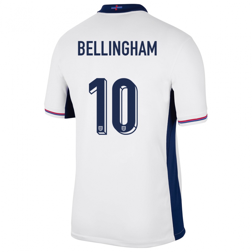 Criança Camisola Inglaterra Jude Bellingham #10 Branco Principal 24-26 Camisa