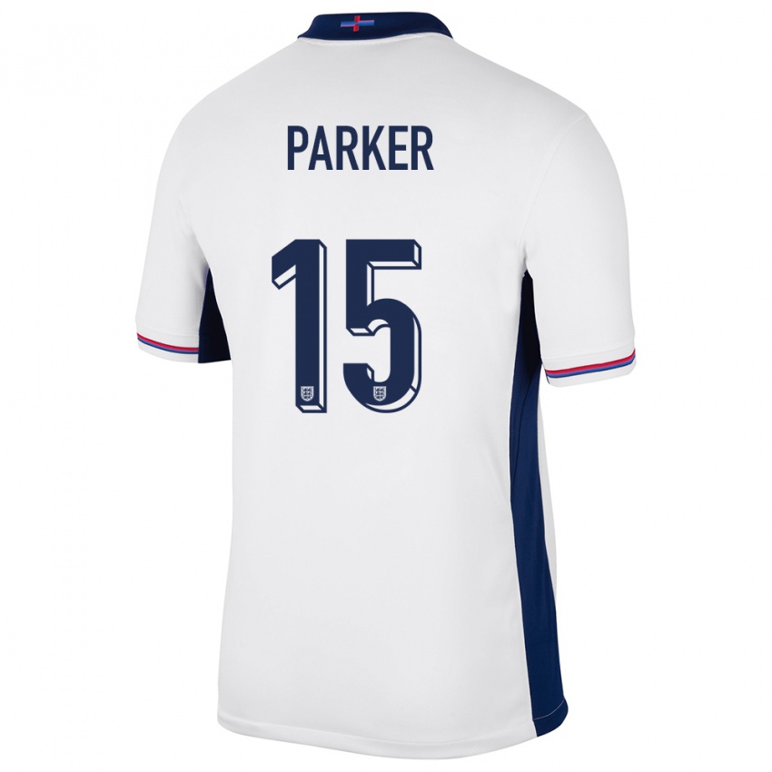 Criança Camisola Inglaterra Lucy Parker #15 Branco Principal 24-26 Camisa