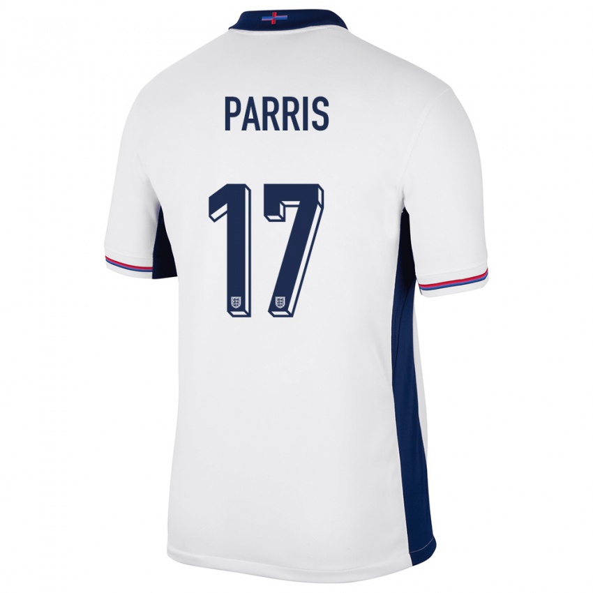 Criança Camisola Inglaterra Nikita Parris #17 Branco Principal 24-26 Camisa