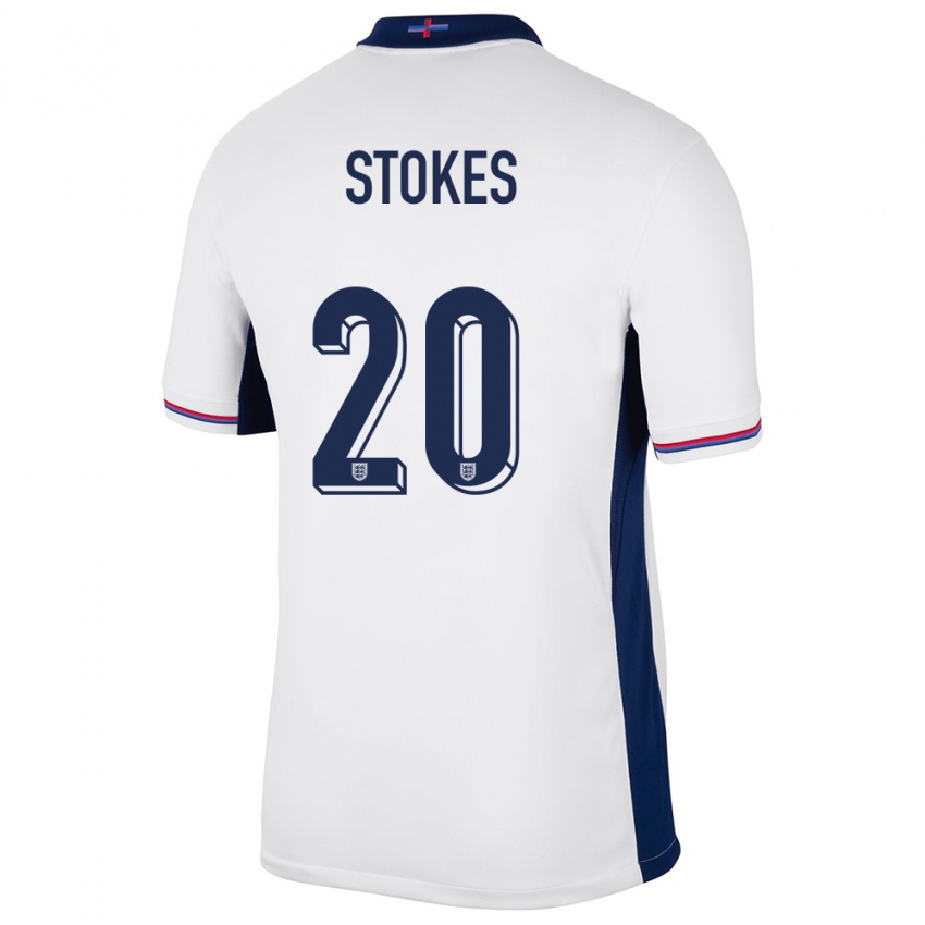 Criança Camisola Inglaterra Demi Stokes #20 Branco Principal 24-26 Camisa