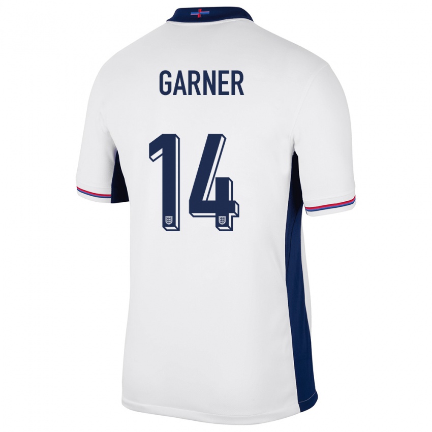 Criança Camisola Inglaterra James Garner #14 Branco Principal 24-26 Camisa