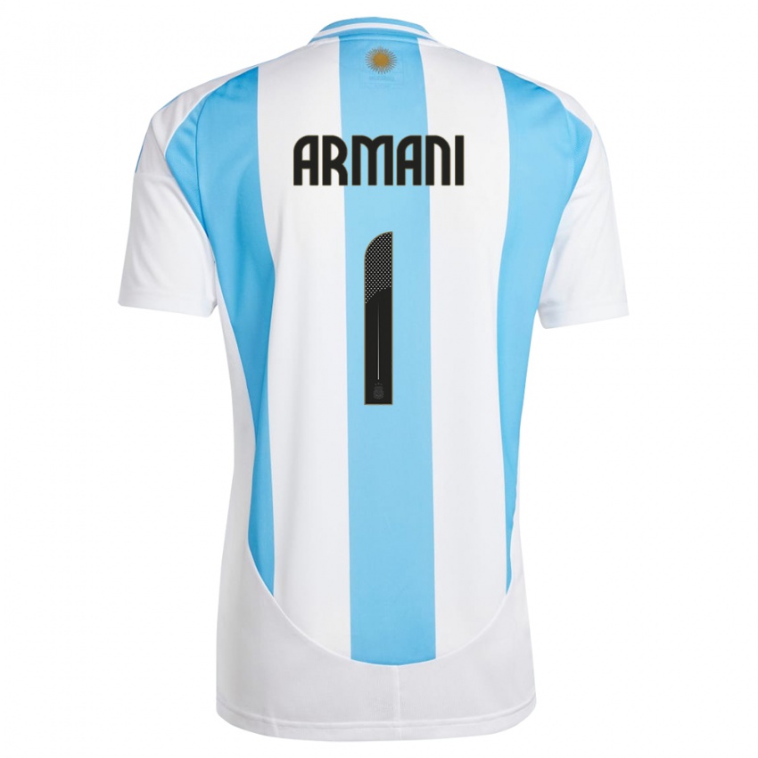 Criança Camisola Argentina Franco Armani #1 Branco Azul Principal 24-26 Camisa