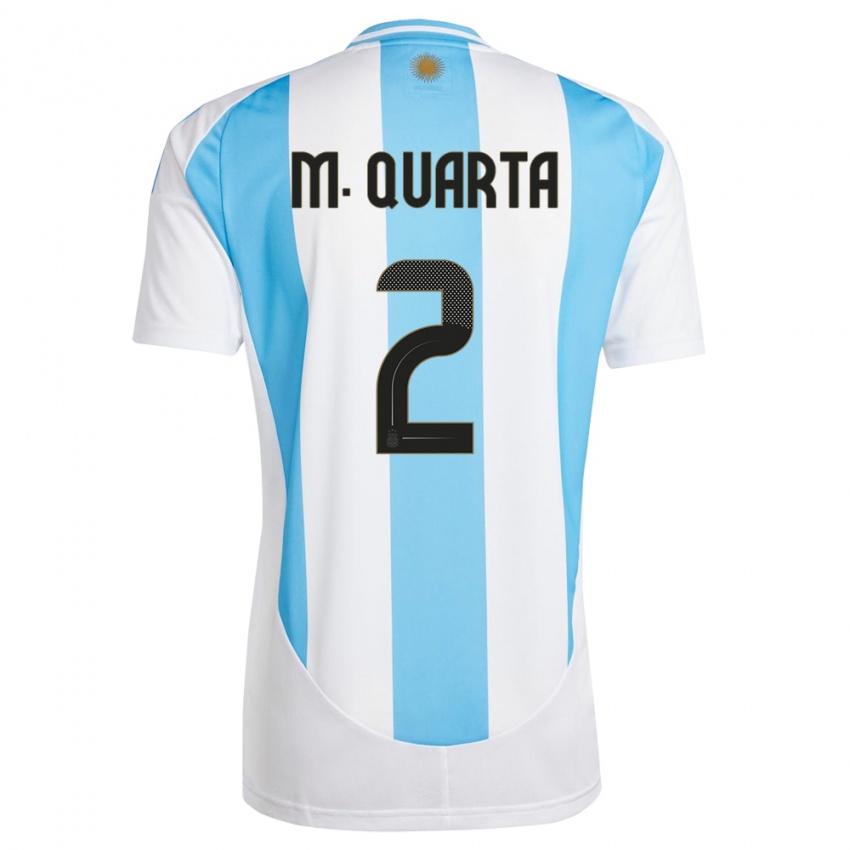 Criança Camisola Argentina Lucas Martinez Quarta #2 Branco Azul Principal 24-26 Camisa