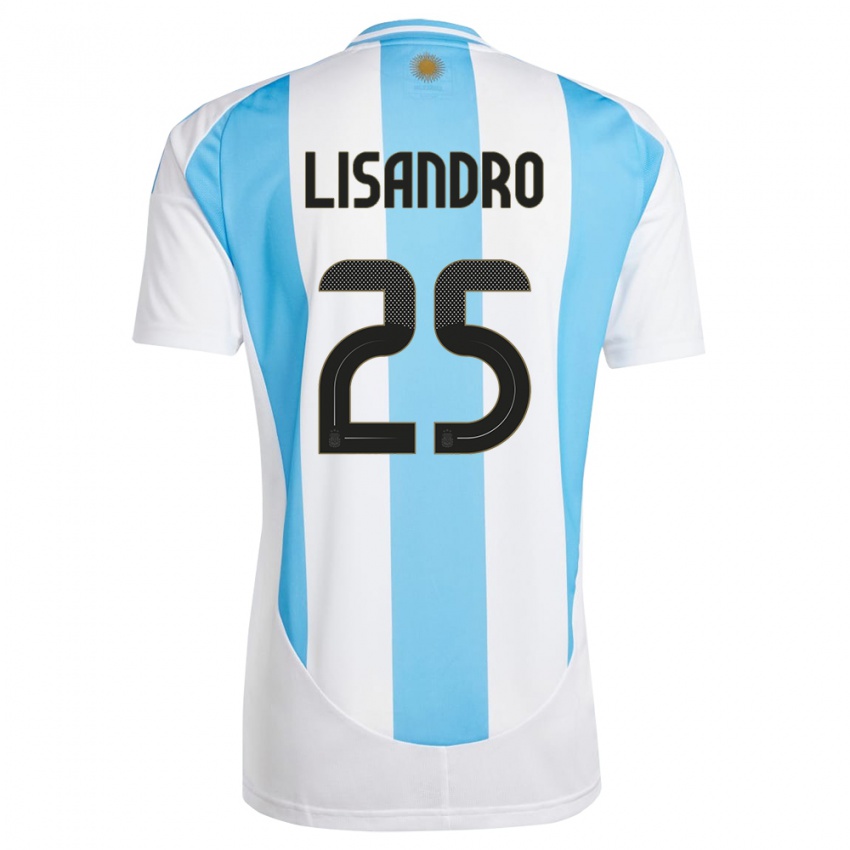 Criança Camisola Argentina Lisandro Martinez #25 Branco Azul Principal 24-26 Camisa