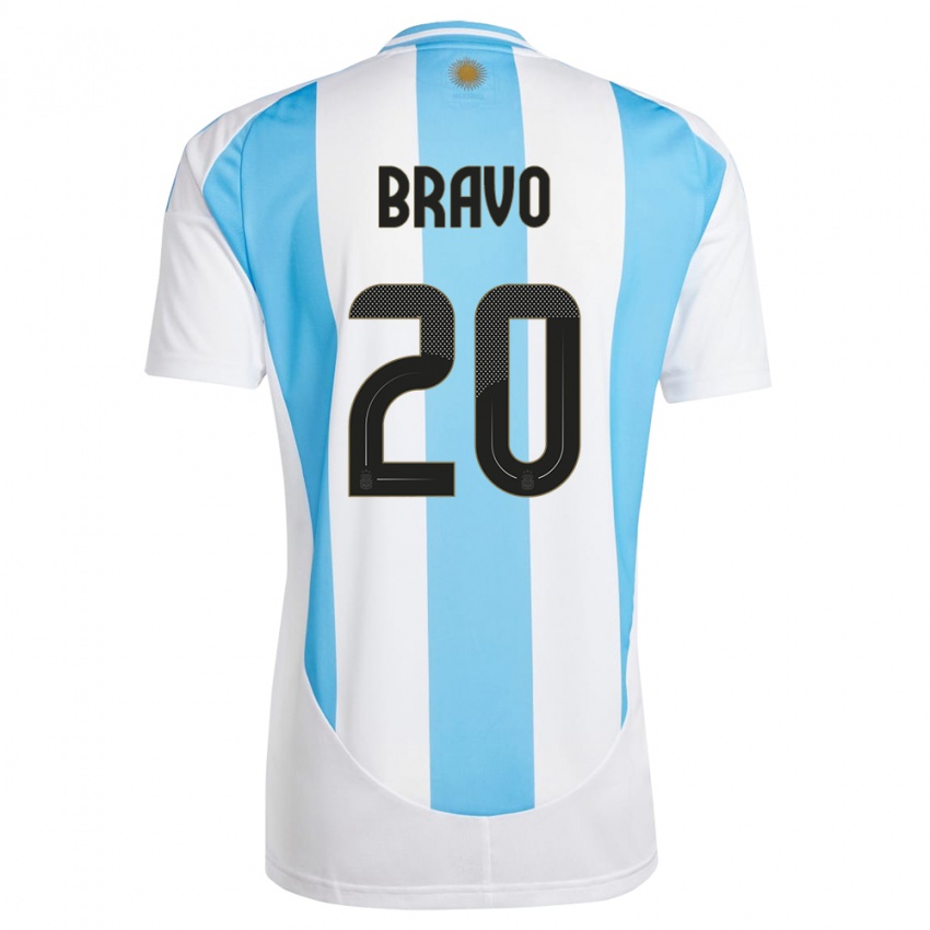 Criança Camisola Argentina Ruth Bravo #20 Branco Azul Principal 24-26 Camisa