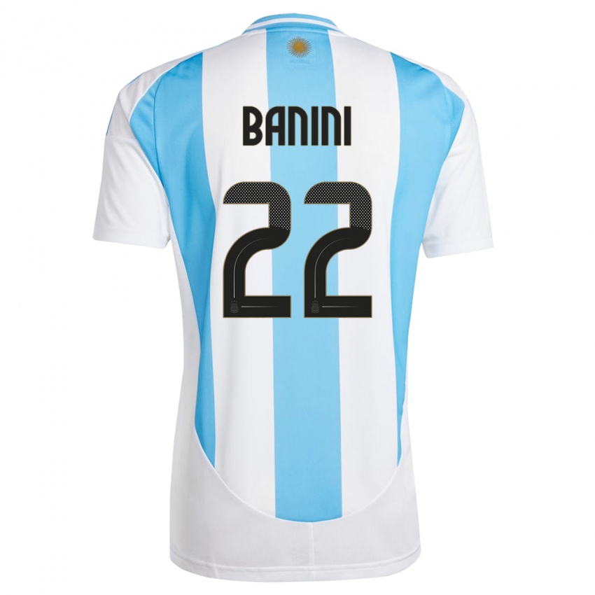 Criança Camisola Argentina Estefania Banini #22 Branco Azul Principal 24-26 Camisa