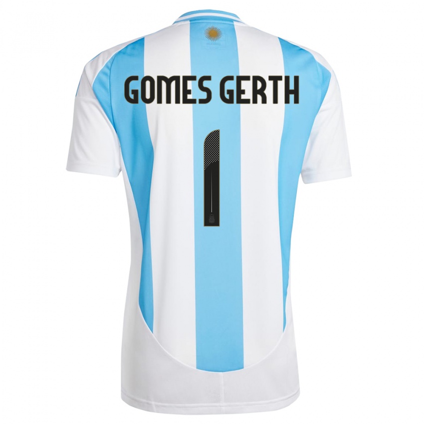 Criança Camisola Argentina Federico Gomes Gerth #1 Branco Azul Principal 24-26 Camisa