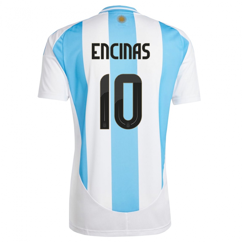 Criança Camisola Argentina Axel Encinas #10 Branco Azul Principal 24-26 Camisa