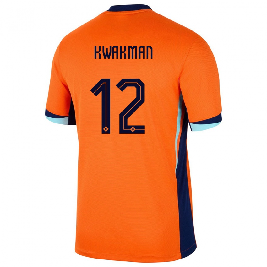 Criança Camisola Países Baixos Dave Kwakman #12 Laranja Principal 24-26 Camisa