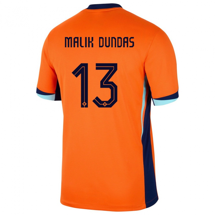 Criança Camisola Países Baixos Noa Malik Dundas #13 Laranja Principal 24-26 Camisa