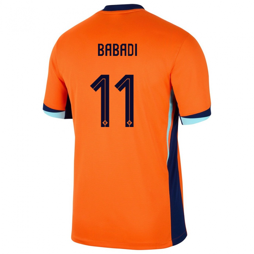 Criança Camisola Países Baixos Isaac Babadi #11 Laranja Principal 24-26 Camisa