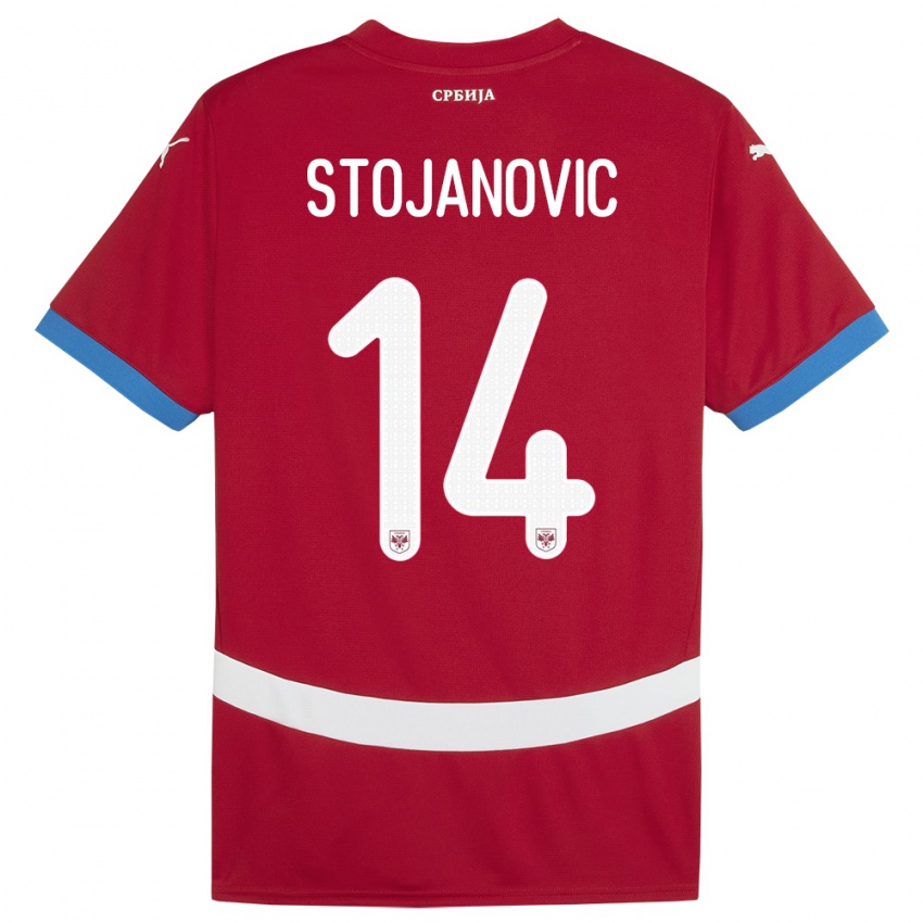 Criança Camisola Sérvia Matija Stojanovic #14 Vermelho Principal 24-26 Camisa