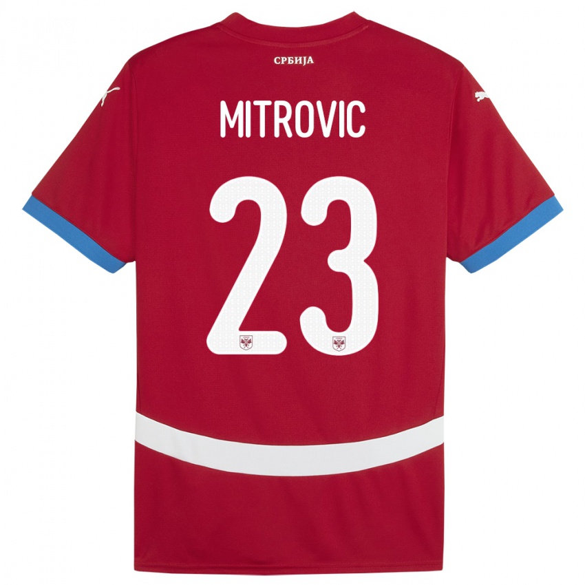 Criança Camisola Sérvia Vuk Mitrovic #23 Vermelho Principal 24-26 Camisa