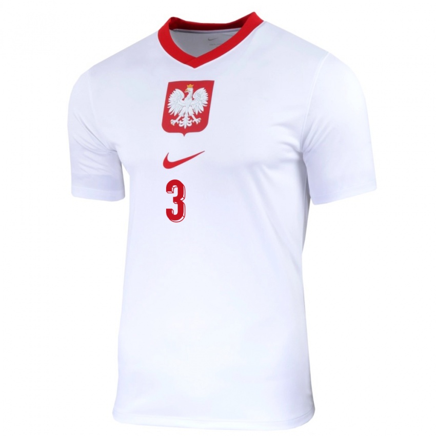 Criança Camisola Polónia Igor Drapinski #3 Branco Principal 24-26 Camisa