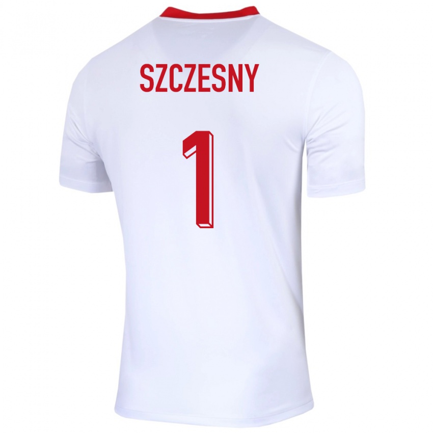 Criança Camisola Polónia Wojciech Szczesny #1 Branco Principal 24-26 Camisa