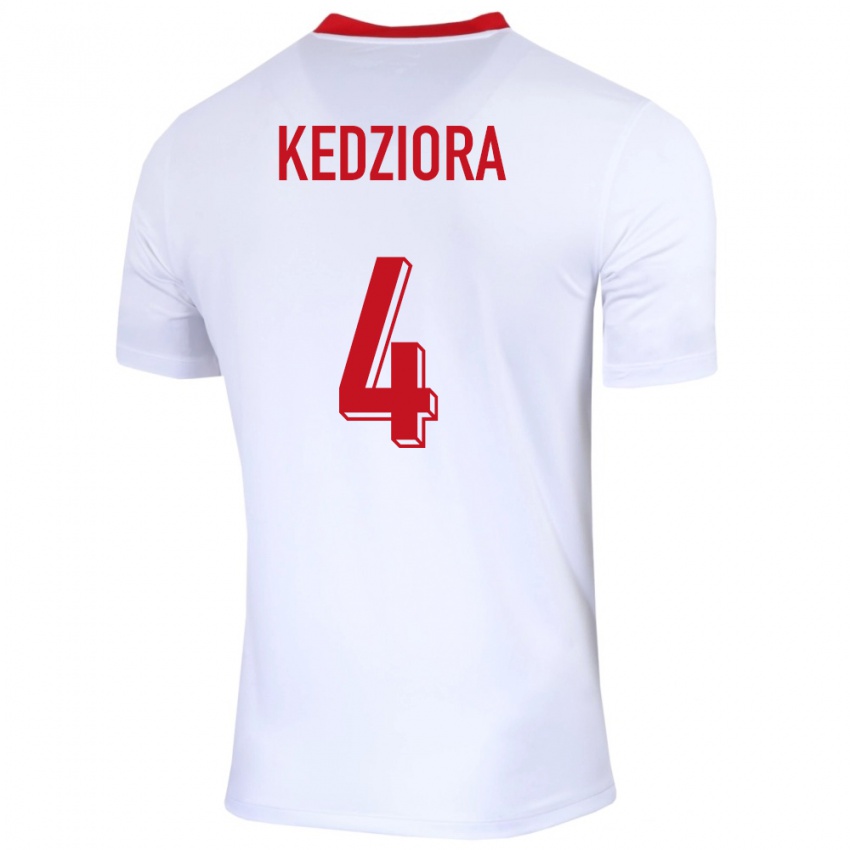 Criança Camisola Polónia Tomasz Kedziora #4 Branco Principal 24-26 Camisa