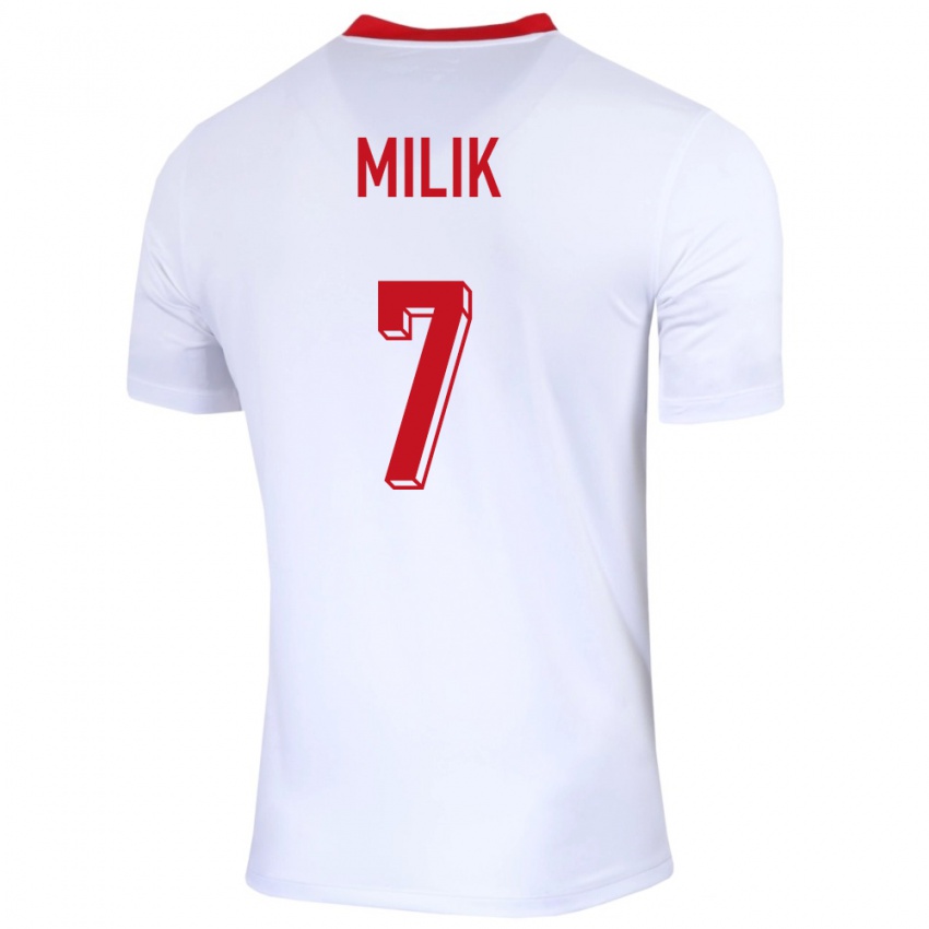 Criança Camisola Polónia Arkadiusz Milik #7 Branco Principal 24-26 Camisa