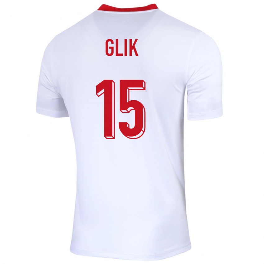 Criança Camisola Polónia Kamil Glik #15 Branco Principal 24-26 Camisa