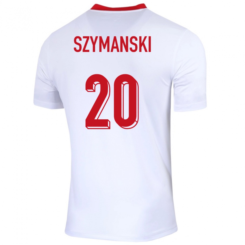 Criança Camisola Polónia Sebastian Szymanski #20 Branco Principal 24-26 Camisa