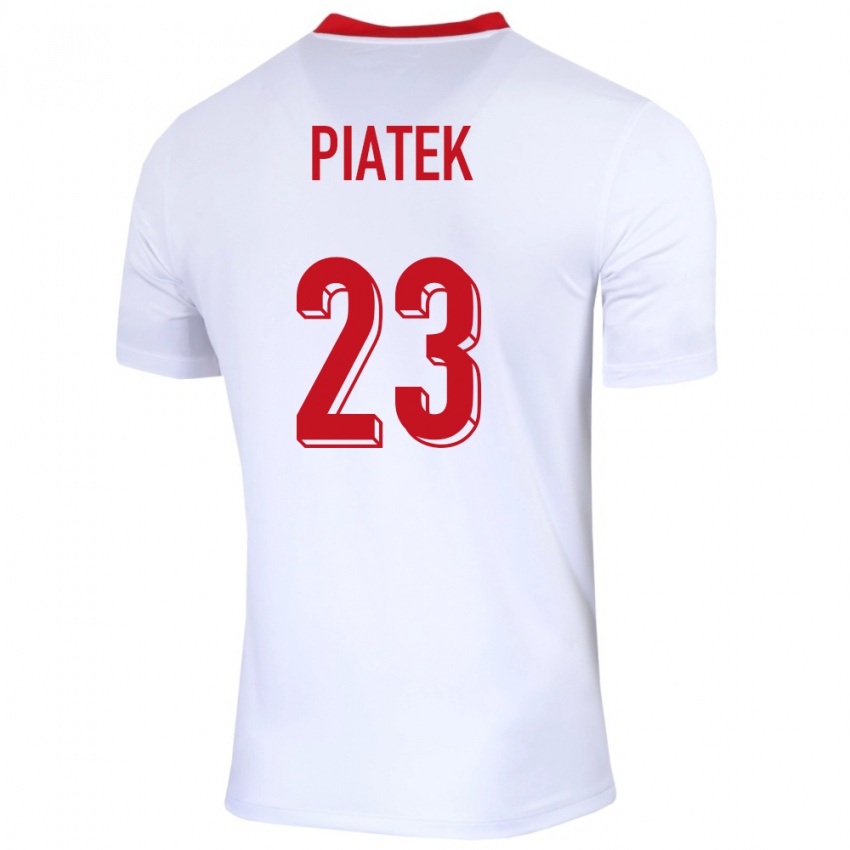 Criança Camisola Polónia Krzysztof Piatek #23 Branco Principal 24-26 Camisa