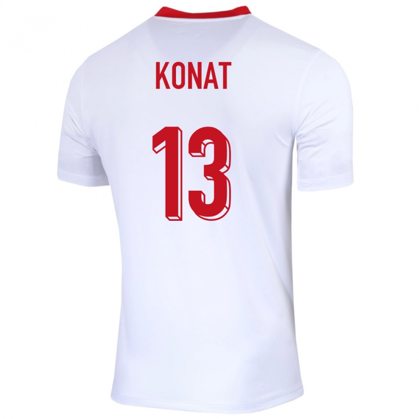 Criança Camisola Polónia Katarzyna Konat #13 Branco Principal 24-26 Camisa