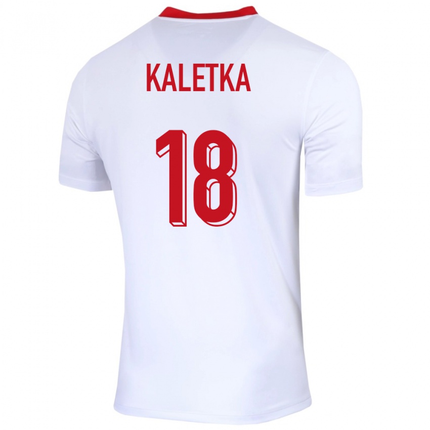 Criança Camisola Polónia Nikol Kaletka #18 Branco Principal 24-26 Camisa