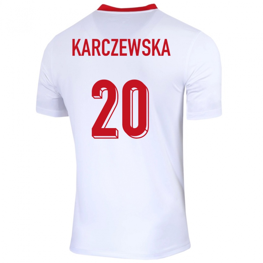 Criança Camisola Polónia Nikola Karczewska #20 Branco Principal 24-26 Camisa