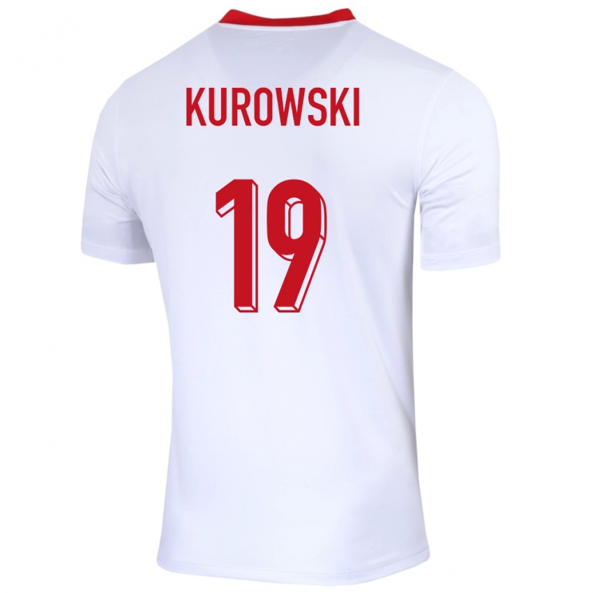 Criança Camisola Polónia Milosz Kurowski #19 Branco Principal 24-26 Camisa